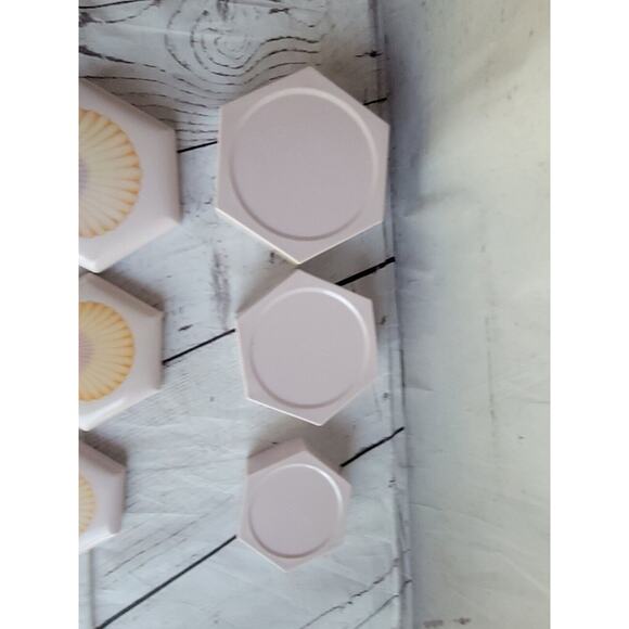 VTG 80s Set of Purple Nesting Jewelry Trinket Boxes Seashell Graphic - Picture 7 of 12